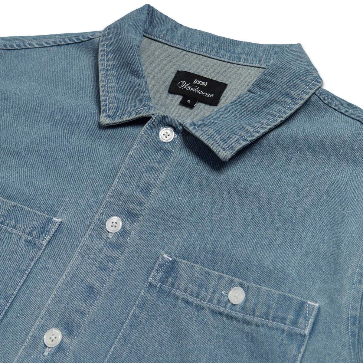 CCS Heavy Denim Work Shirt - Light Blue - Image 4