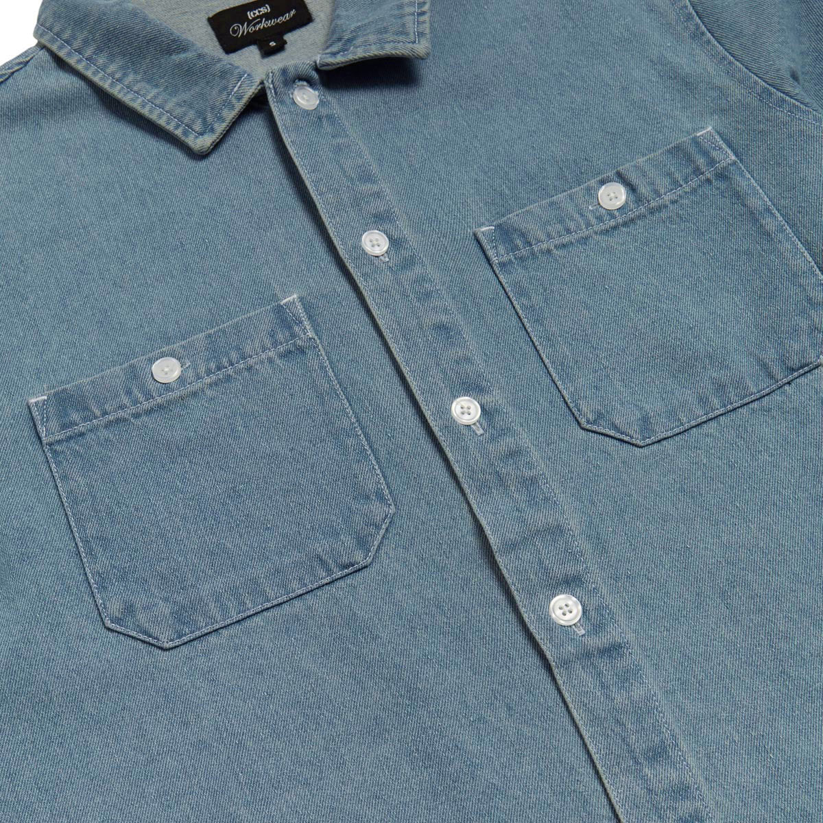 CCS Heavy Denim Work Shirt - Light Blue - Image 5