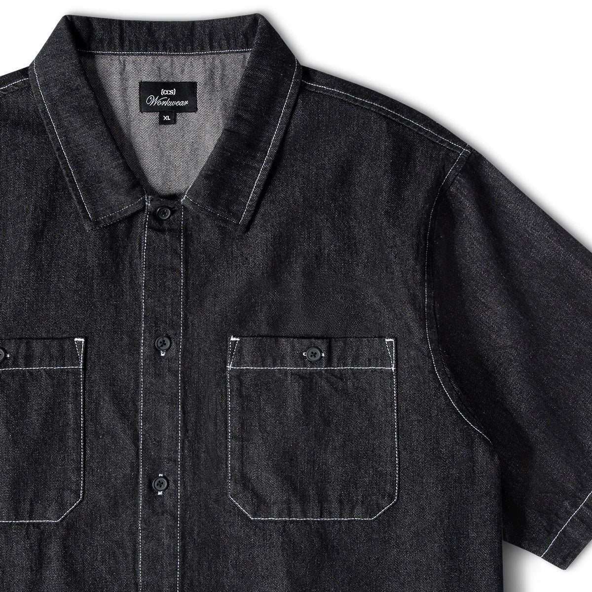CCS Heavy Denim Work Shirt - Black - Image 4