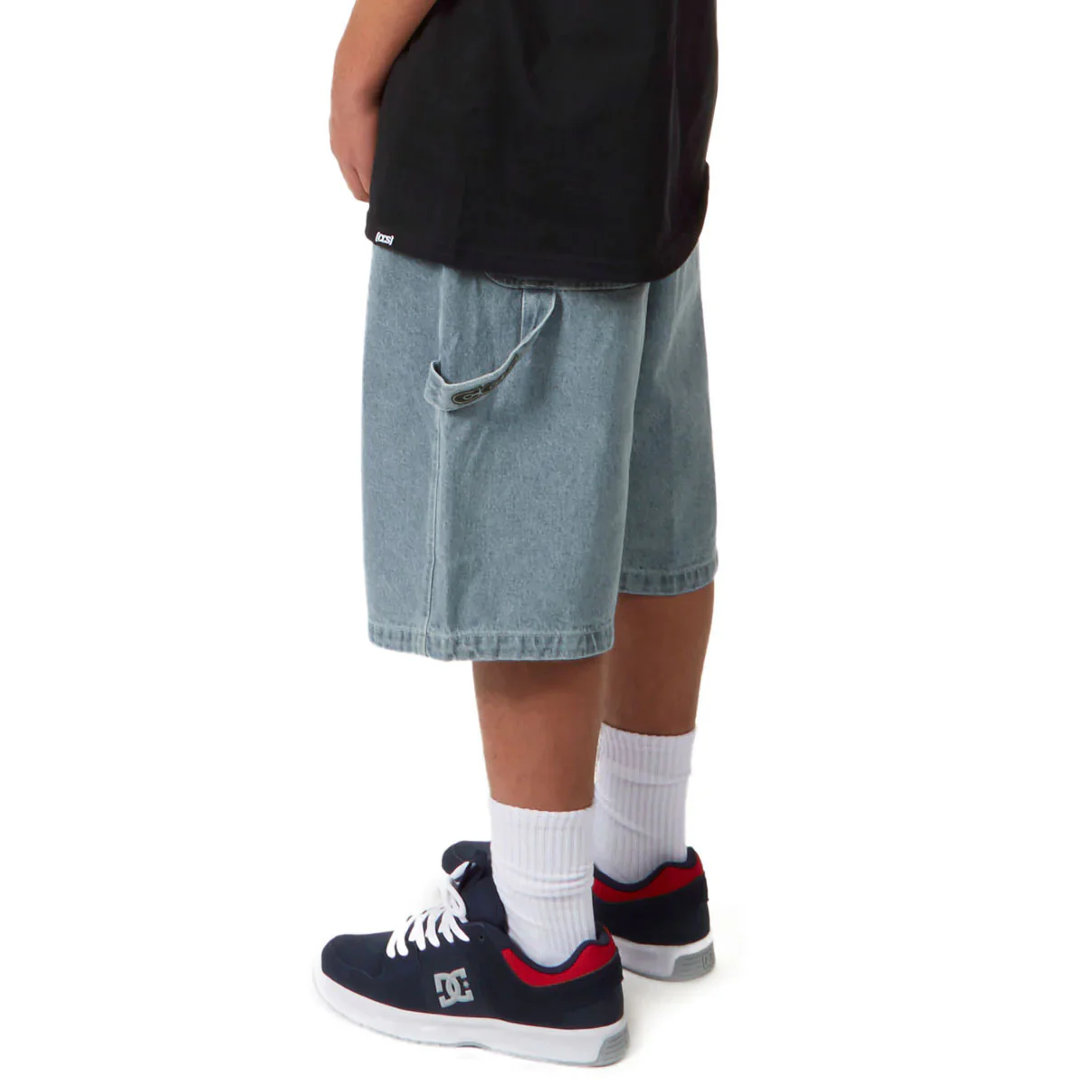 CCS Hammer Loop Jean Shorts - Bleach Wash - Image 4