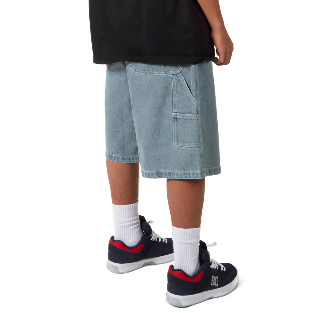 CCS Hammer Loop Jean Shorts - Bleach Wash - Image 5