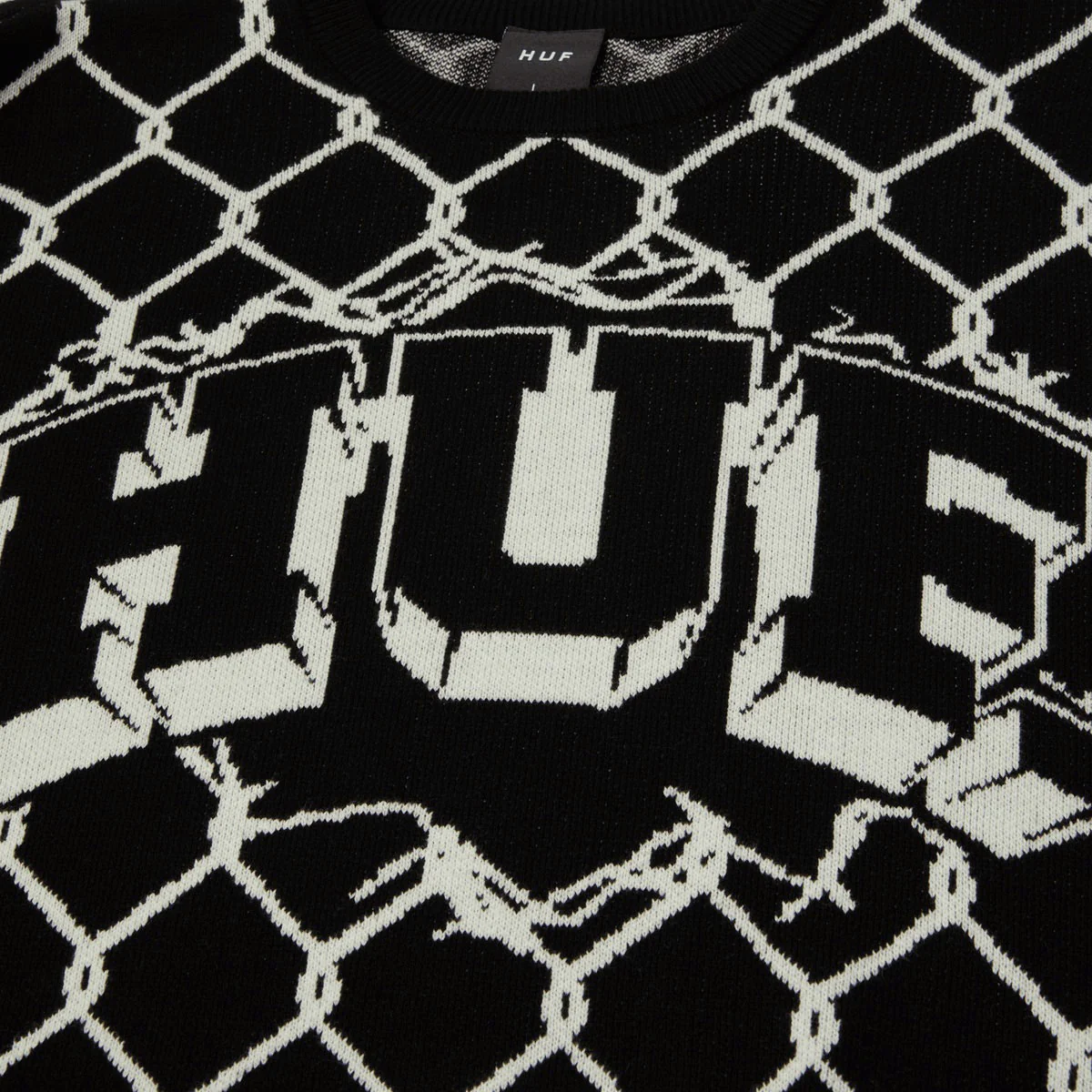 HUF Breakthrough Crew Sweatshirt - Black - Image 4