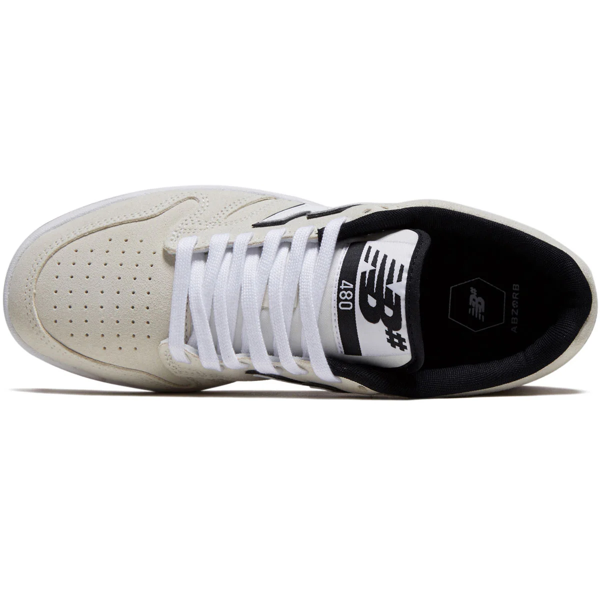 New Balance 480 Shoes - Cream/White - Image 3